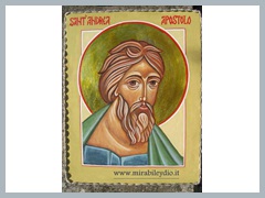 Icona Sant'Andrea apostolo 16,7 x 21,4 cm - 150 €