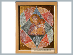 Madre di Dio Roveto Ardente-2019-40 x 50 cm-tavola tiglio,zeppe-oro 23 kt-1350 â‚¬