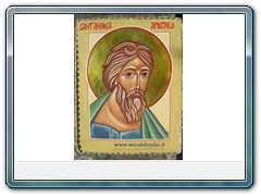Icona Sant'Andrea apostolo 16,7 x 21,4 cm - 150 €